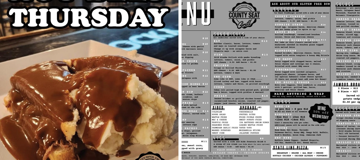 County Seat Grill Menu